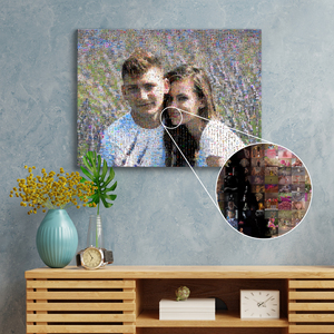 Captura tus recuerdos: Fotomosaico personalizable para parejas