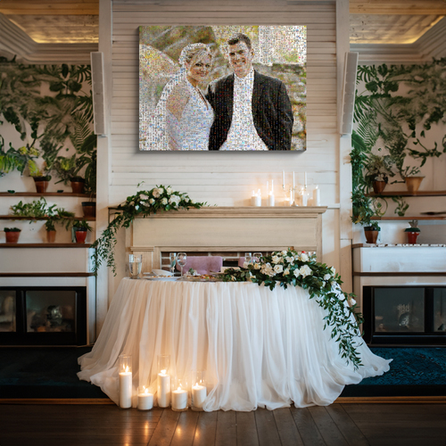 Fotomosaico personalizado para bodas