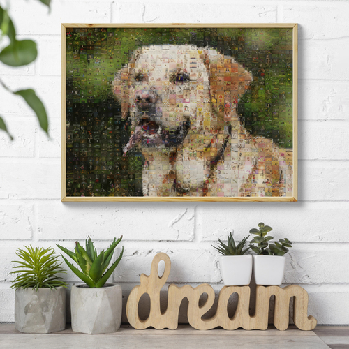 Retrato Mosaico Personalizado de Perros