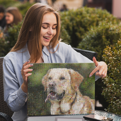 Retrato Mosaico Personalizado de Perros