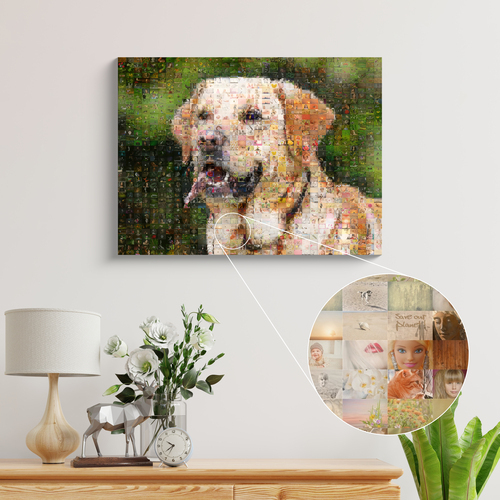 Retrato Mosaico Personalizado de Perros