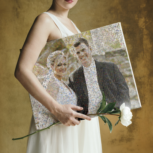 Fotomosaico personalizado para bodas