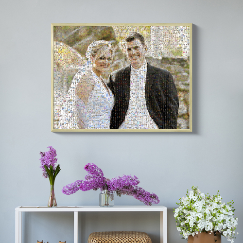 Fotomosaico personalizado para bodas