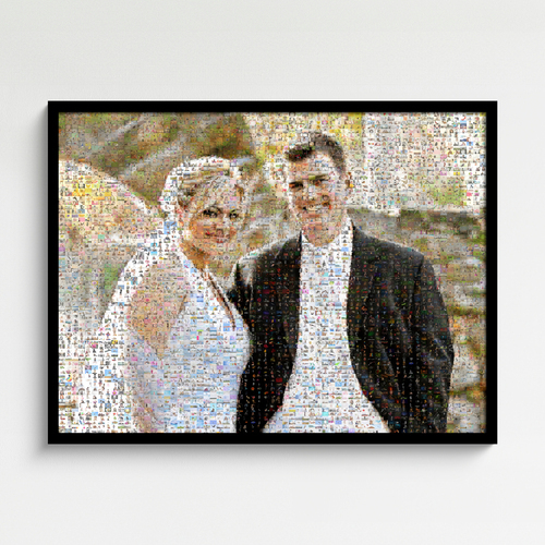 Fotomosaico personalizado para bodas