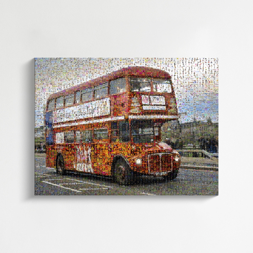 Crea tu Fotomosaico del icónico bus de Londres con tus recuerdos únicos