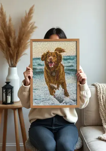 Retrato Mosaico Personalizado de Perros