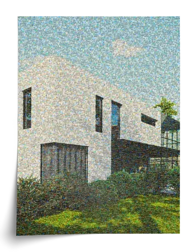 Mosaico de construcción: Casa de fotos de obra