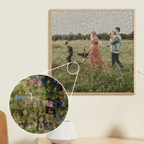 Mosaico de fotos: resumen anual familiar