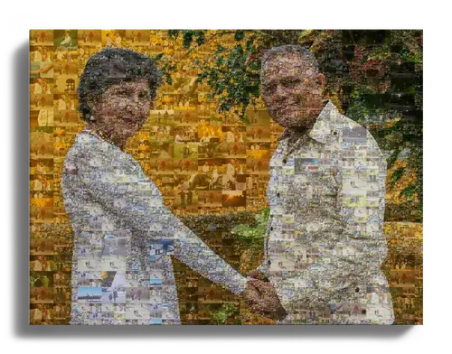Fotomosaico personalizado para bodas