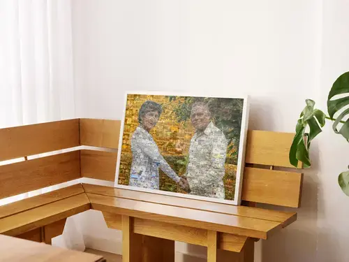 Fotomosaico personalizado para bodas