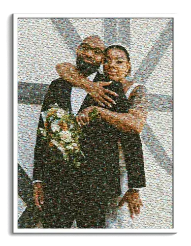 Fotomosaico personalizado para bodas