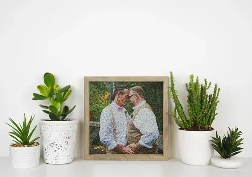 Fotomosaico personalizado para bodas