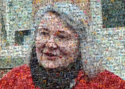 Foto del cliente Gudrun para la valoración Impresión Fotomosaico [En línea] Póster 70x50cm
