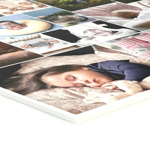 Fotocollage en placa de espuma rígida: Vista detallada